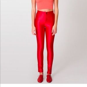 American apparel disco pant red
